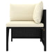 3 Piece Garden Lounge Set With Cushions Poly Rattan Black