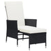 3 Piece Garden Lounge Set With Cushions Poly Rattan Black