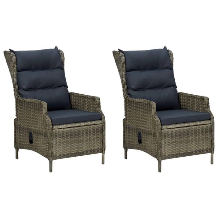 3 Piece Garden Lounge Set With Cushions Poly Rattan Brown