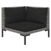 3 Piece Garden Lounge Set With Cushions Poly Rattan Dark