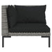 3 Piece Garden Lounge Set With Cushions Poly Rattan Dark