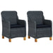 3 Piece Garden Lounge Set With Cushions Poly Rattan Dark