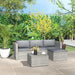 3 Piece Garden Lounge Set With Cushions Poly Rattan Grey