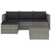 3 Piece Garden Lounge Set With Cushions Poly Rattan Grey