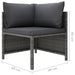 3 Piece Garden Lounge Set With Cushions Poly Rattan Grey