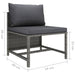 3 Piece Garden Lounge Set With Cushions Poly Rattan Grey