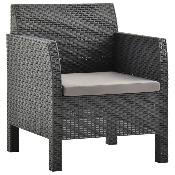 3 Piece Garden Lounge Set With Cushions Pp Rattan