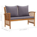 3 Piece Garden Lounge Set With Cushions Solid Acacia Wood