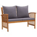 3 Piece Garden Lounge Set With Cushions Solid Acacia Wood