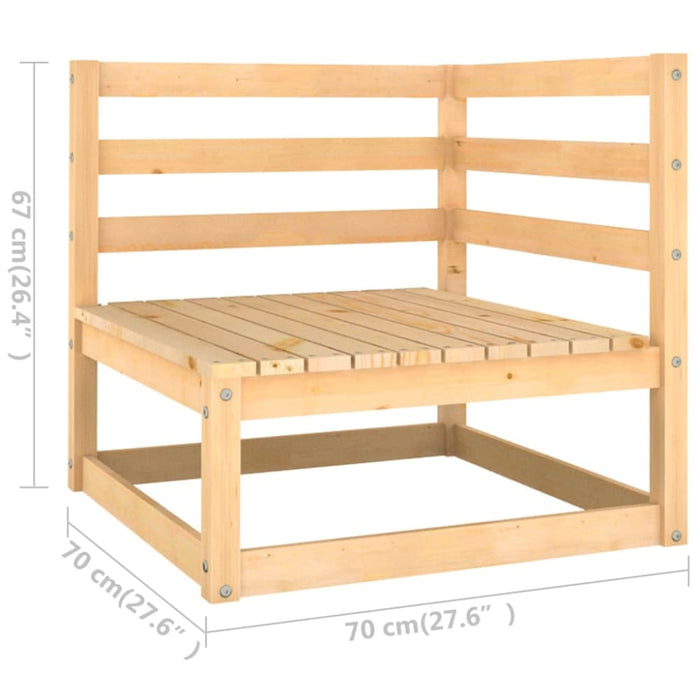 3 Piece Garden Lounge Set With Cushions Solid Pinewood