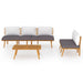 3 Piece Garden Lounge Set With Cushions Solid Wood Acacia