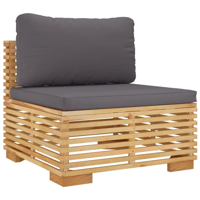 3 Piece Garden Lounge Set With Cushions Solid Wood Teak