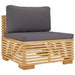 3 Piece Garden Lounge Set With Cushions Solid Wood Teak