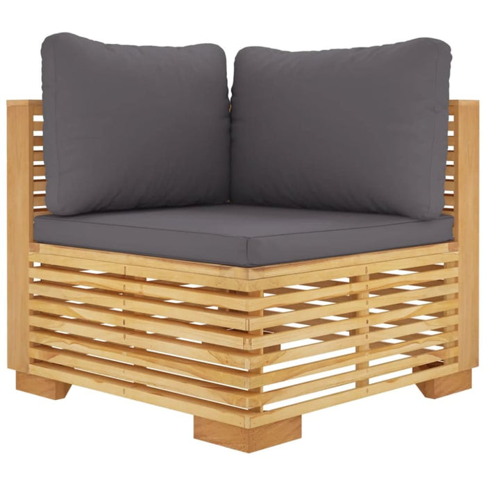 3 Piece Garden Lounge Set With Cushions Solid Wood Teak