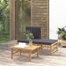 3 Piece Garden Lounge Set With Dark Grey Cushions Bamboo