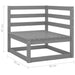 3 Piece Garden Lounge Set Grey Solid Wood Pine Tbipaio