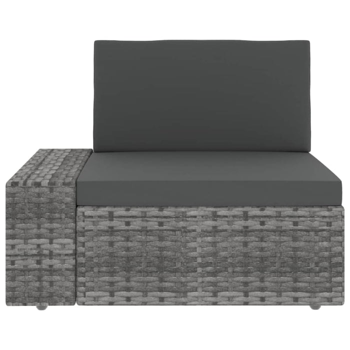 3 Piece Garden Lounge Set Poly Rattan Grey Akpxi