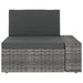 3 Piece Garden Lounge Set Poly Rattan Grey Akpxi