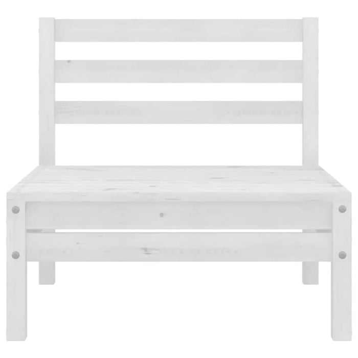 3 Piece Garden Lounge Set Solid Pinewood White Nbllot