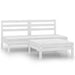 3 Piece Garden Lounge Set Solid Pinewood White Nbllot