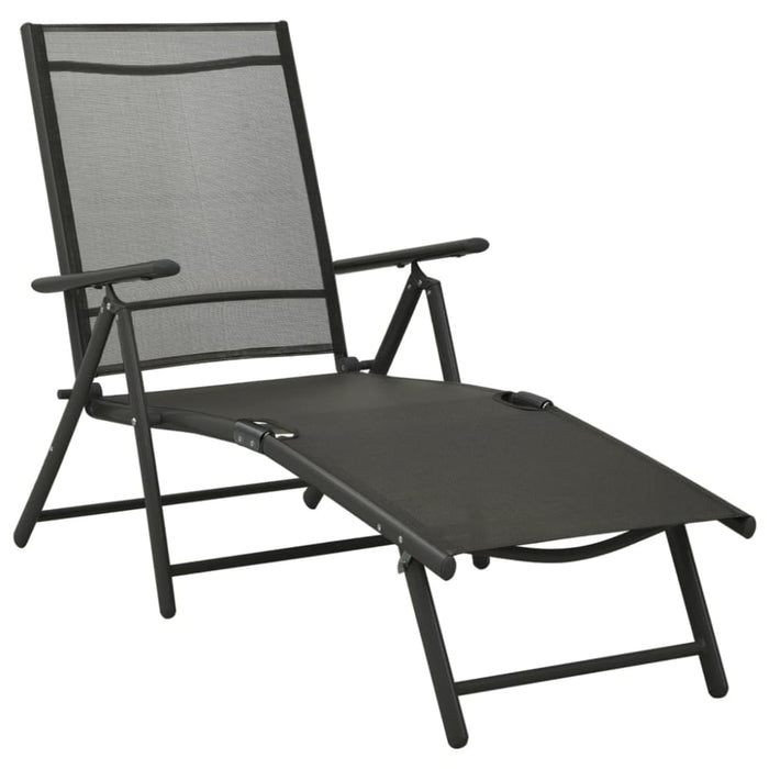 3 Piece Garden Lounge Set Textilene And Aluminium Black