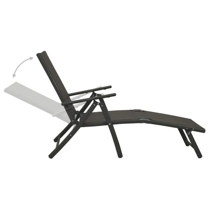 3 Piece Garden Lounge Set Textilene And Aluminium Black