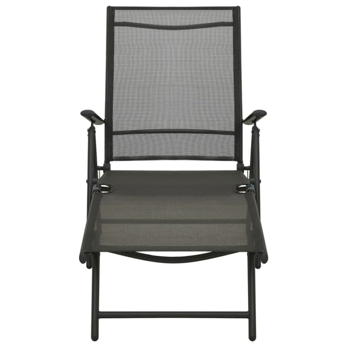 3 Piece Garden Lounge Set Textilene And Aluminium Black