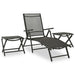 3 Piece Garden Lounge Set Textilene And Aluminium Black