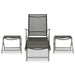 3 Piece Garden Lounge Set Textilene And Aluminium Silver