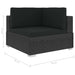 3 Piece Garden Sofa Set With Cushions Poly Rattan Black