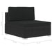 3 Piece Garden Sofa Set With Cushions Poly Rattan Black