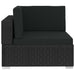 3 Piece Garden Sofa Set With Cushions Poly Rattan Black