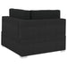 3 Piece Garden Sofa Set With Cushions Poly Rattan Black