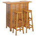 3 Piece Garden Bar Set Solid Wood Acacia Toolbbb