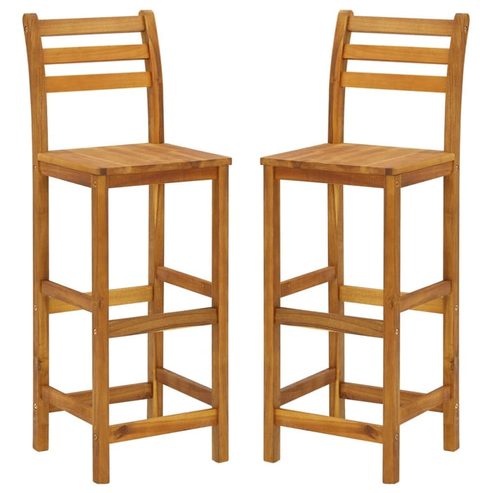 3 Piece Garden Bar Set Solid Wood Acacia Toopkkn