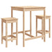 3 Piece Garden Bar Set Solid Wood Pine Topaixp