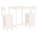 3 Piece Garden Bar Set White Solid Wood Pine Topiika