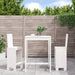 3 Piece Garden Bar Set White Solid Wood Pine Topiila