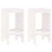 3 Piece Garden Bar Set White Solid Wood Pine Topiita