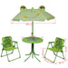 3 Piece Kids’ Garden Bistro Set With Parasol Green Aonat