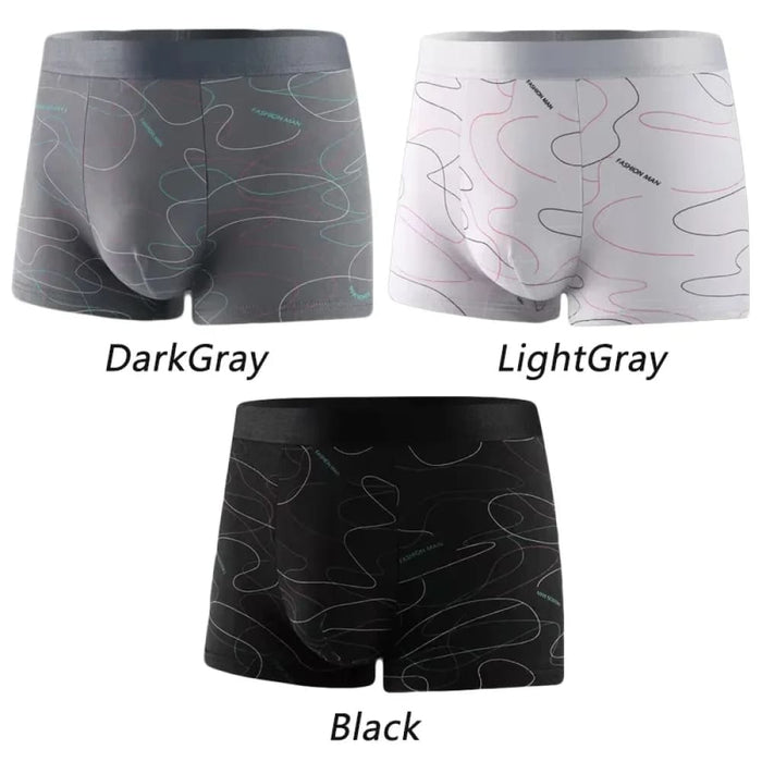 3 Piece Mens Boxers Sports Underwear 2xl 4xl Breathable