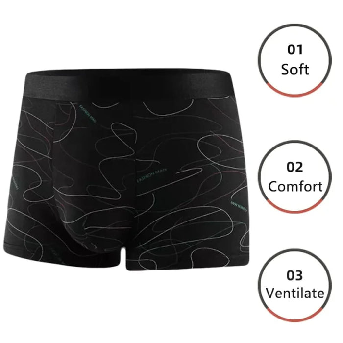 3 Piece Mens Boxers Sports Underwear 2xl 4xl Breathable