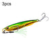 3 Piece Metal Sea Fishing Bait Set 10g Simulation