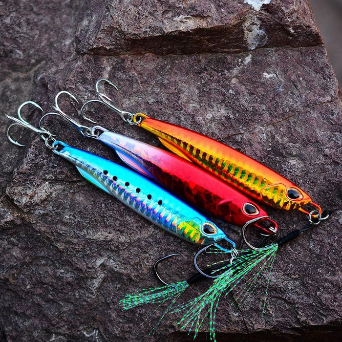 3 Piece Metal Sea Fishing Bait Set 20g