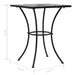 3 Piece Mosaic Bistro Set Ceramic Tile Black And White