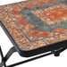 3 Piece Mosaic Bistro Set Ceramic Tile Orange/grey Xiklko