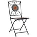 3 Piece Mosaic Bistro Set Ceramic Tile Orange/grey Xiklko