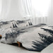 3 Piece Mountain And Tree Bedding Set Duvet Cover With 2