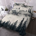 3 Piece Mountain And Tree Bedding Set Duvet Cover With 2