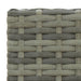 3 Piece Outdoor Bar Set With Armrest Poly Rattan Grey